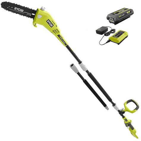 Cordless Battery Pole Saw and 8 in. . Ryobi chainsaw pole